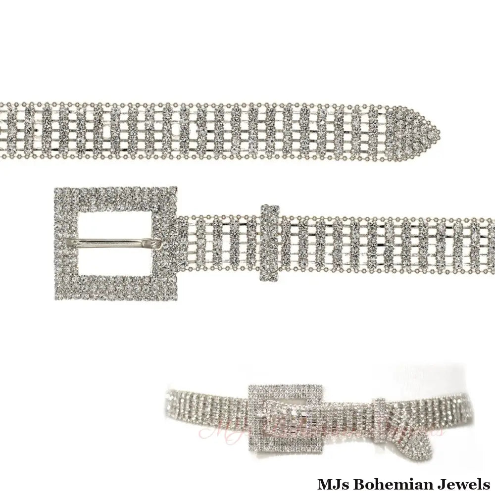 Silver Ball Chain Frame Belt