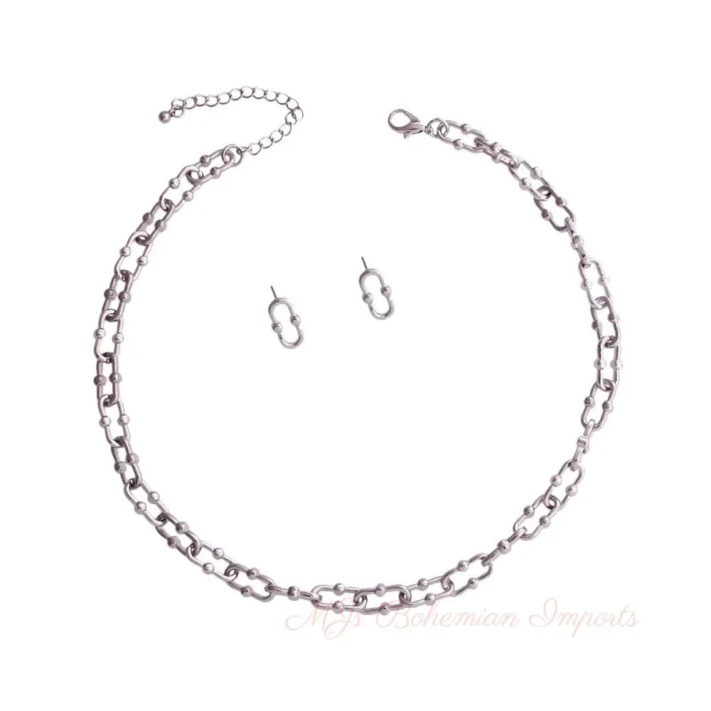 Silver Metal Anchor Chain