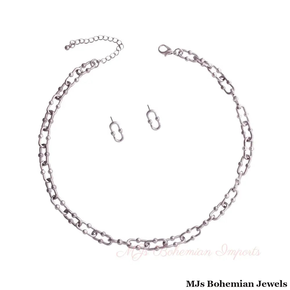 Silver Metal Anchor Chain