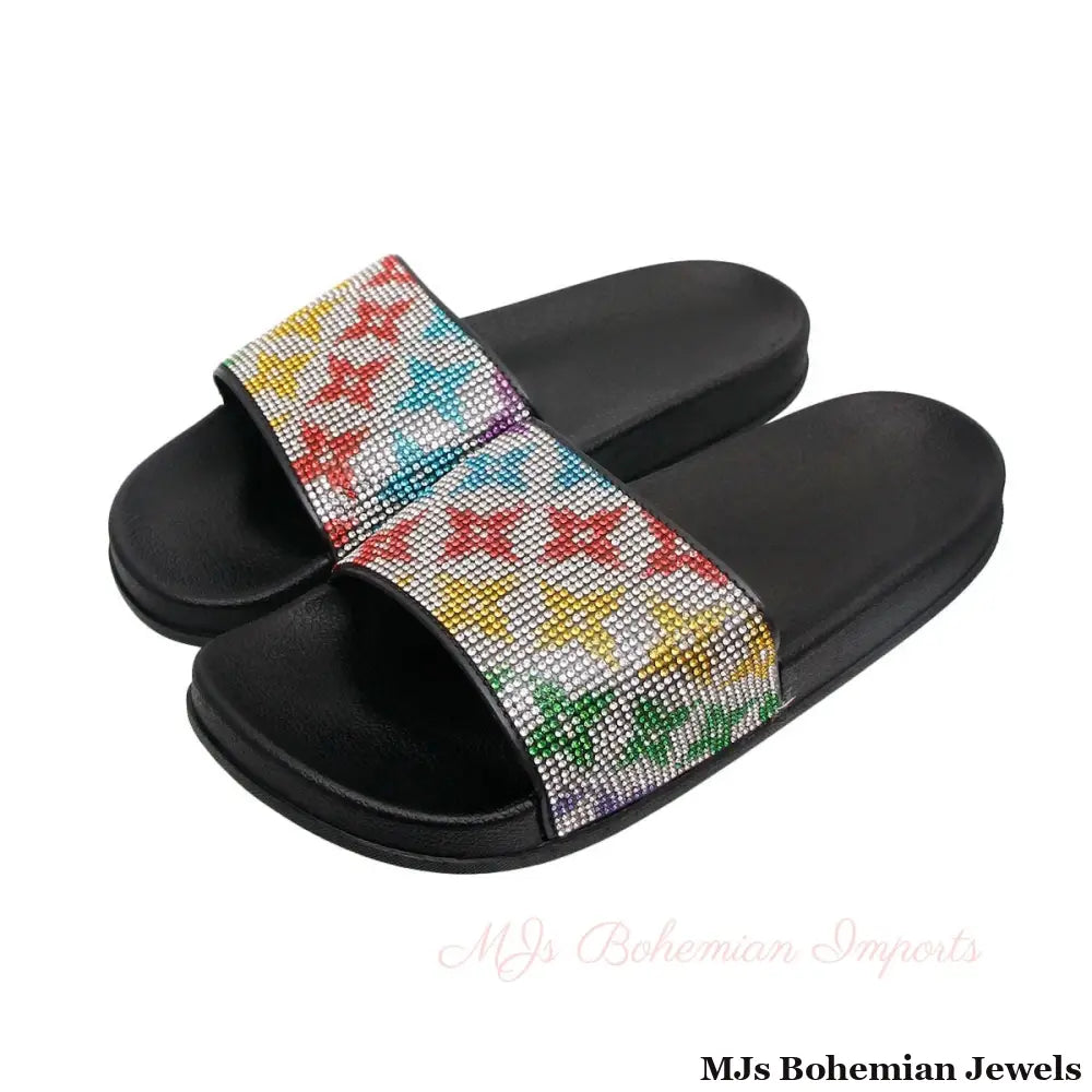 Size 11 Monogram Black Slides