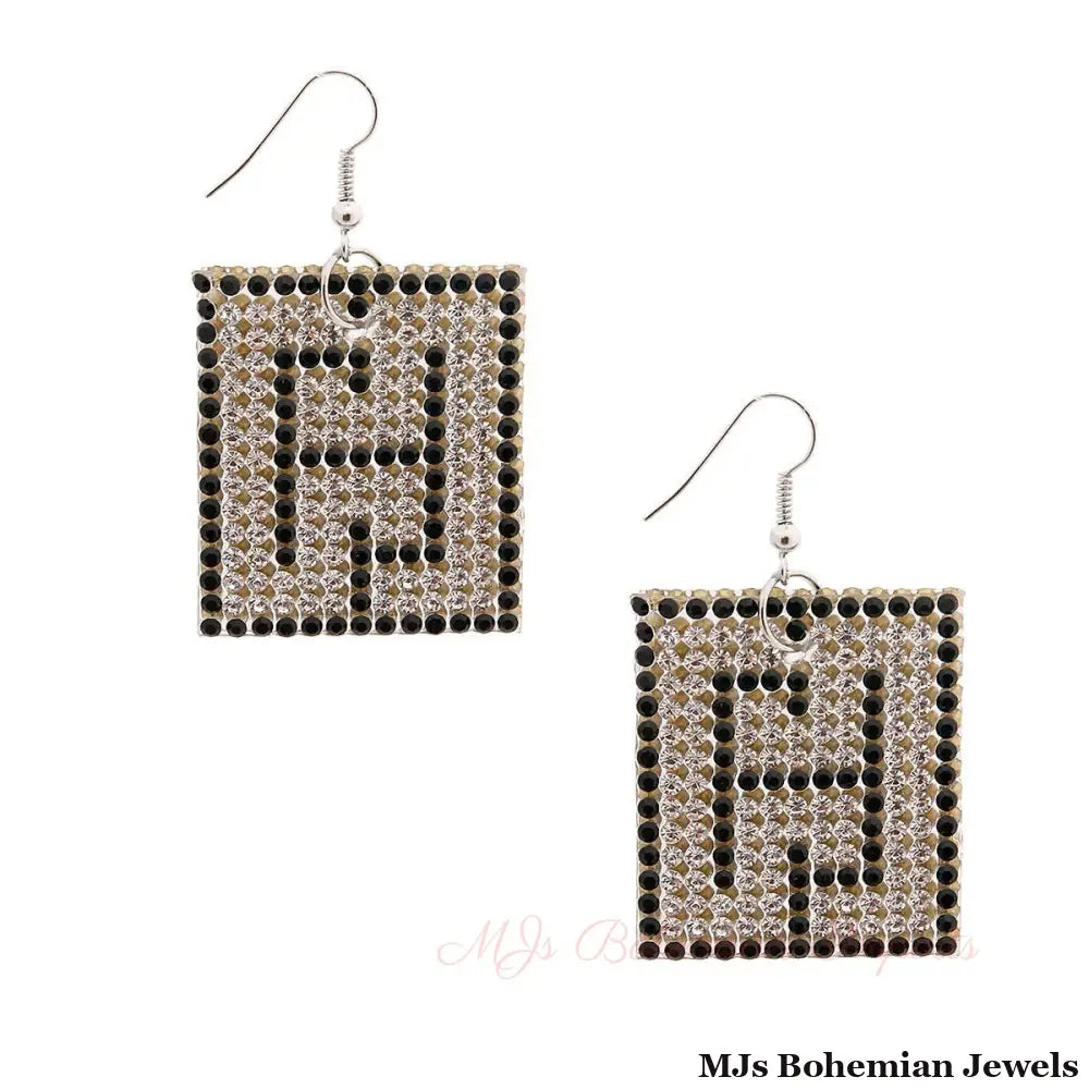 Sleek Silver Duality: Reversible Earrings