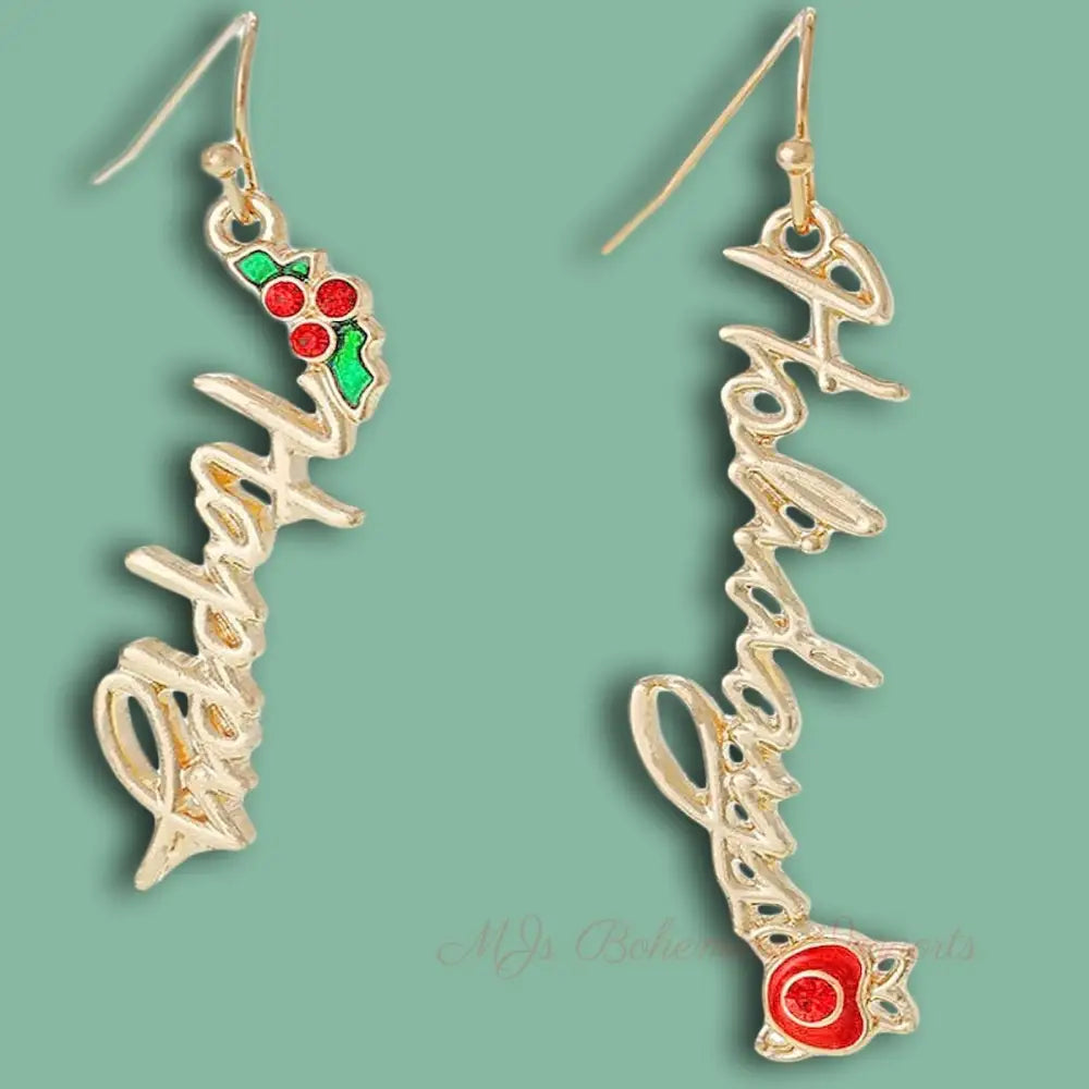 Spread Joy and Interest with Happy Holidays Earrings