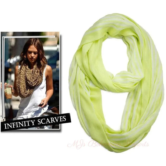 Stripe Patterned Silk Scarf