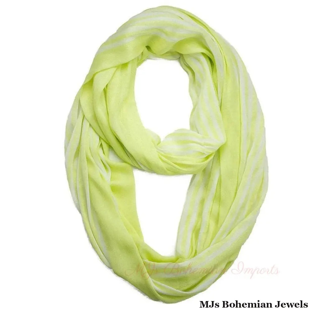 Stripe Patterned Silk Scarf