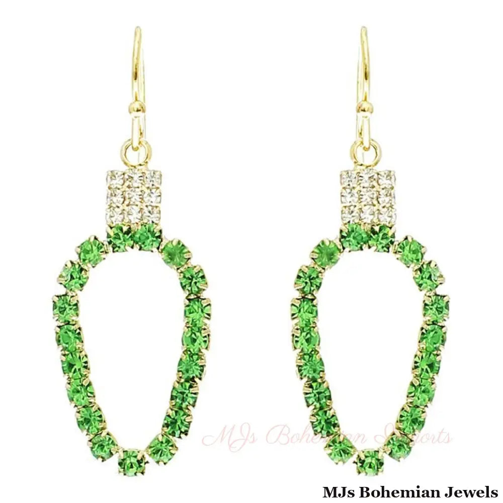 Subtle Elegance: Light Green Xmas Light Earring