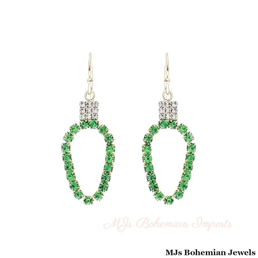 Subtle Elegance: Light Green Xmas Light Earring