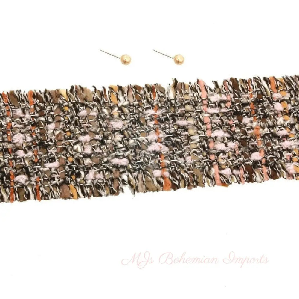 Textured Tweed Choker