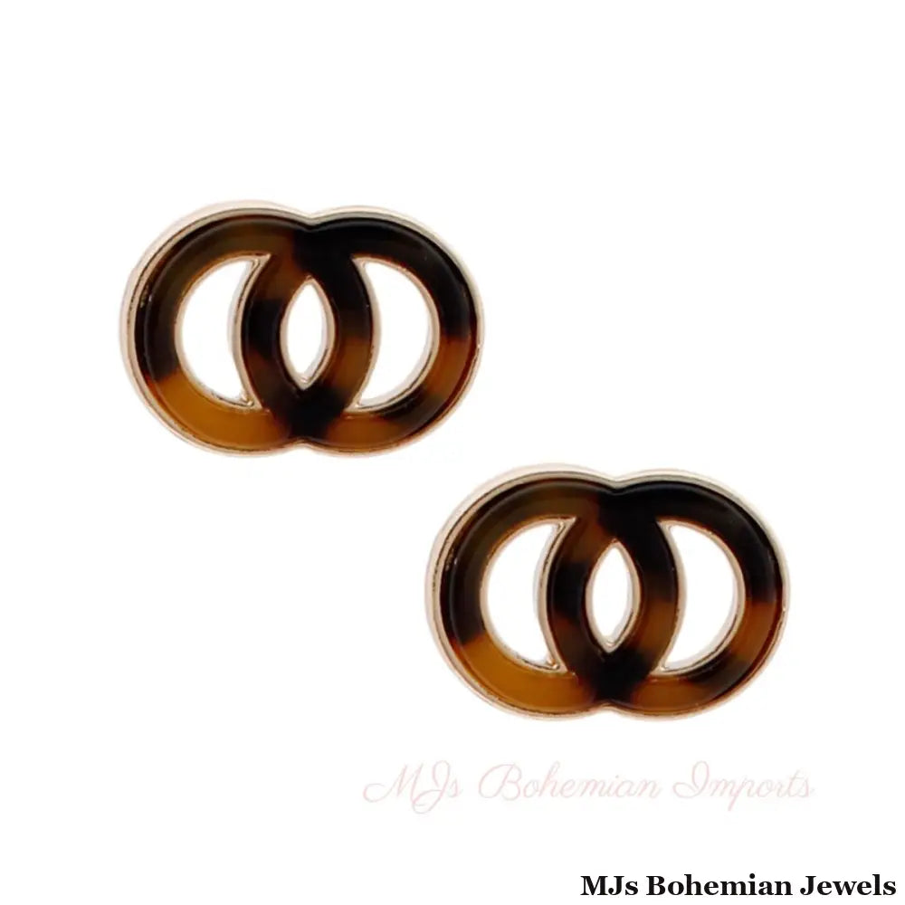Tortoiseshell Infinity Earrings