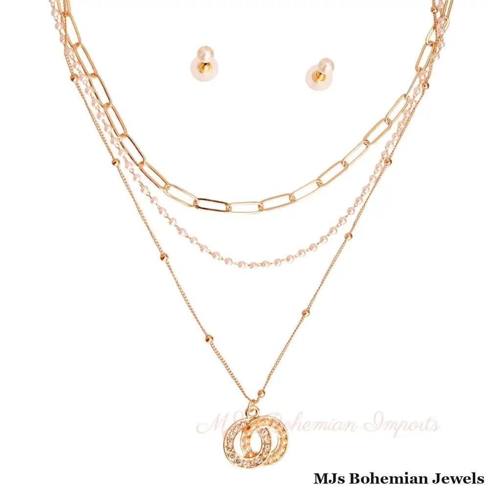 Triple Trouble: Logo Pearl Necklace