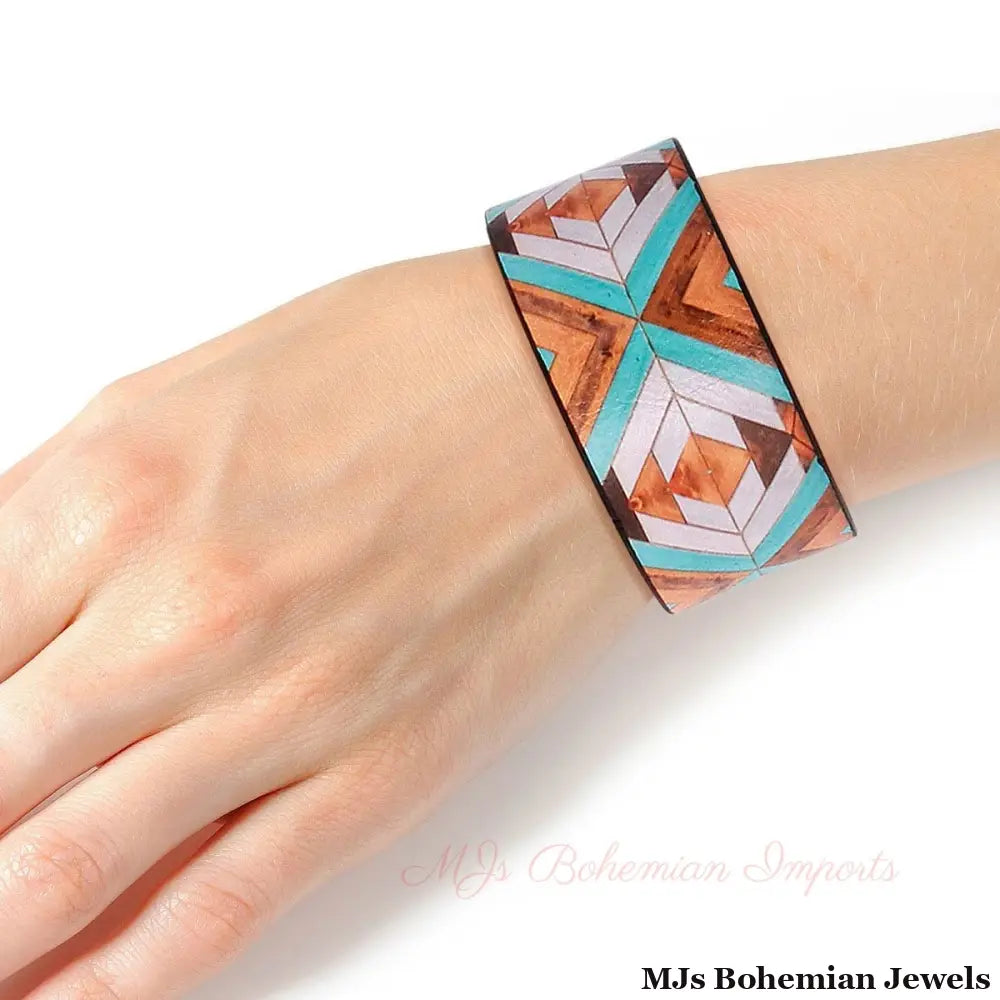 Turquoise Mosaic Cuff