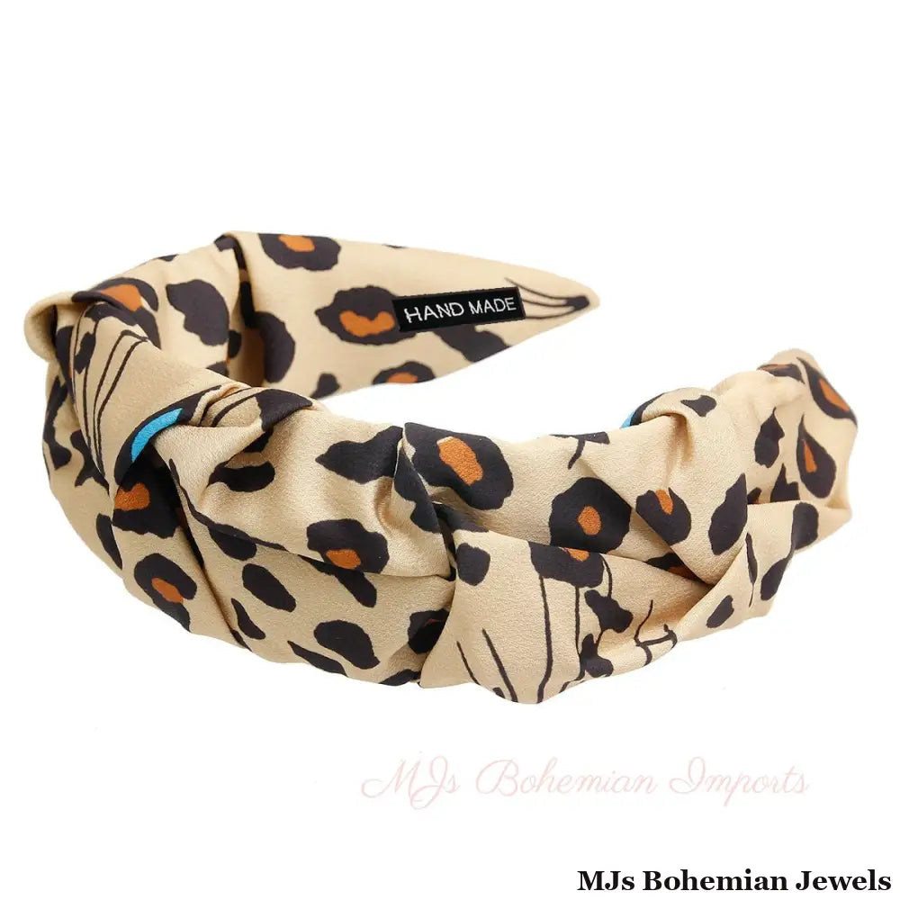 Ultrasoft Gold Leopard Print Headband