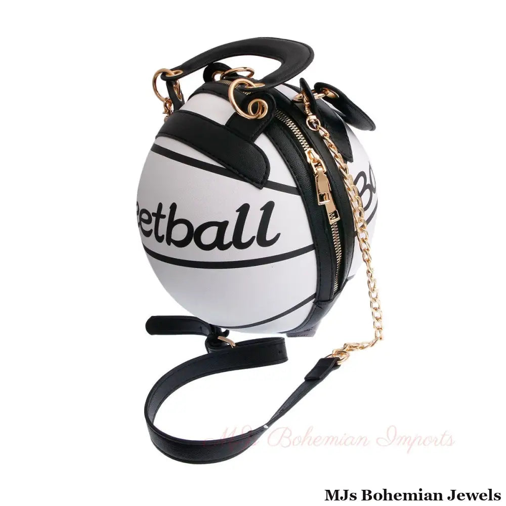 White Basketball Handbag