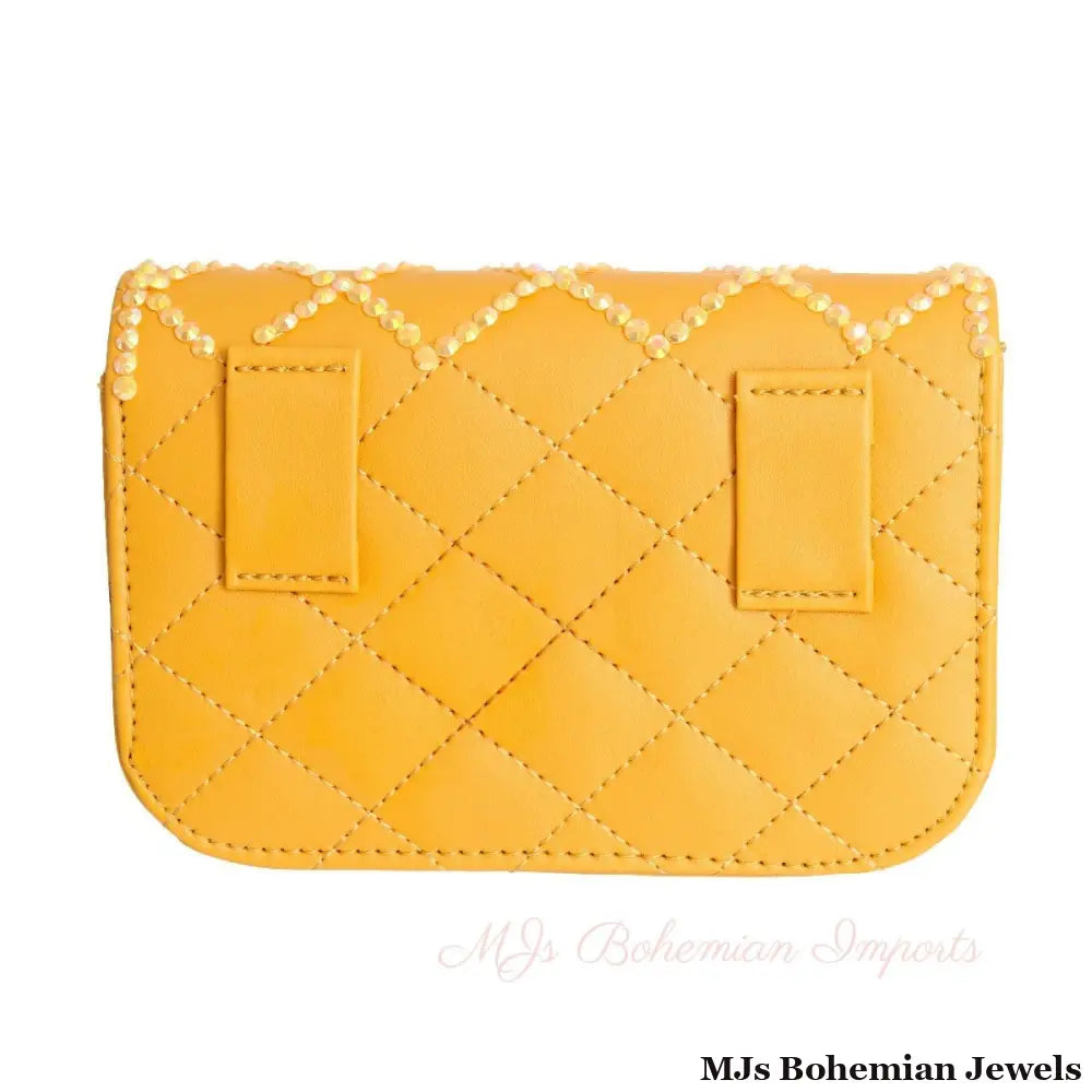 Yellow Quilted Belt Bag